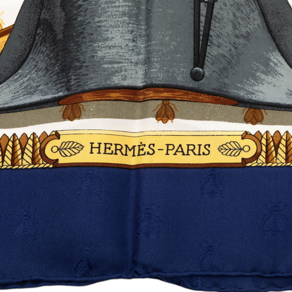 HERMES Authentic Black Silk Scarf - Picture 3 of 9